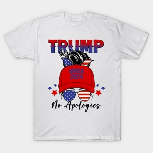 Trump Girl No Apologies Patriotic American T-Shirt